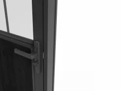 Vente-unique Bloque de puerta reversible , vidrio templado translúcido estilo taller, Alt. 204 x An. 93 cm, ERMELO