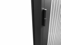 Outlet Bloque de puerta reversible - aluminio y vidrio templado texturizado - Alt. 204 x An. 73 cm - - LOXTON Puerta Con Marco