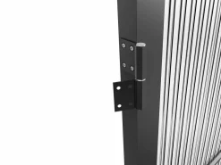 Vente-unique Bloque de puerta reversible de aluminio y vidrio texturizado - Alt. 204 x An. 73 cm - - MASERU