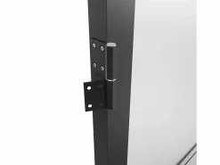 Vente-unique Bloque de puerta reversible de aluminio y vidrio translúcido - Alt. 204 x An. 93 cm - - MASERU