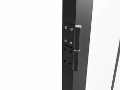 Hot Bloque de puerta taller reversible de aluminio, MDF y vidrio templado - Alt. 204 x An. 83 cm - ERMELO Puerta Con Marco