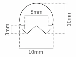 Discount Bobina 100m Difusor de Silicona 8mm para Letrero de Neón LED Guirnalda Luminosa
