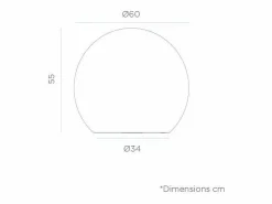 Newgarden Bola de luz exterior Buly 60 cm Solar + recarga eléctrica