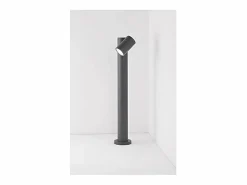 Bolardo de jardín con 1 bombilla E27 máx. 35 W, IP65, aluminio pintado, color antracita - Perenz