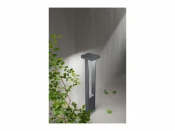 Online Bolardo LED de jardín Kapp de 14 W, IP65, 1120 lm, 65 cm de altura, 3000 K, aluminio pintado, color cemento - Perenz Iluminación Exterior