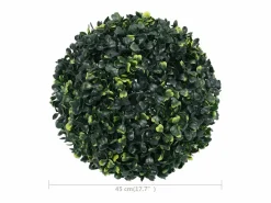 Clearance Bolas de boj artificiales 2 piezas 45 cm Verde