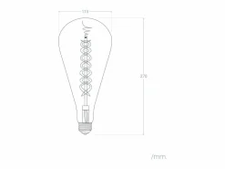 Discount Bombilla Filamento LED E27 8W 800 lm ST115 Ámbar No Flicker 2200K Súper Cálido Bombilla