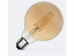 Ledkia Bombilla Filamento LED E27 8W 750 lm G95 Gold No Flicker 2200K Súper Cálido