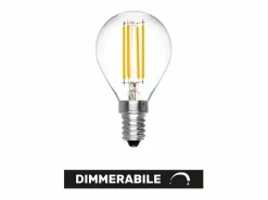 New Bombilla LED mini esférica regulable de 6 W y 2700 K, E14 Bombilla