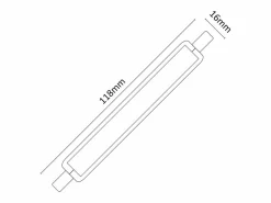 Bombilla LED R7s 118mm 8W 1000lm en cristal ø16mm 3000k