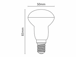 Outlet Bombilla LED semi-bombilla blanca 6W E14 4000K Bombilla
