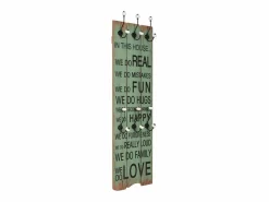 Borghild Perchero de pared HAPPY LOVE con 6 ganchos 120x40 cm Perchero