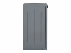 Discount Garden Furniture Borric Armario de almacenaje para jardín PP ratán 65x45x88 cm Gris