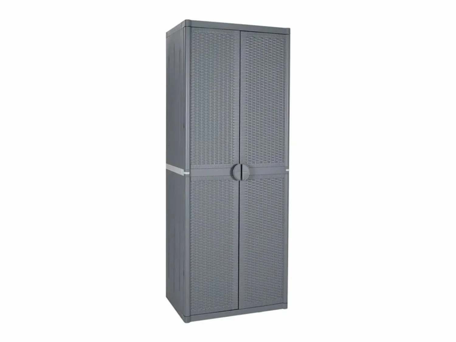 New Borric Armario de almacenaje para jardín PP ratán 65x45x172 cm Armario De Jardín