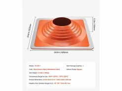 Clearance Botas de Solapa SucceBuy para Tubo de 25 a 46cm - Silicona Duradera - Alta Temperatura Cañería