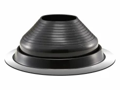 Botas de Solera para Tubos SucceBuy Lote de 2 de Techo para Tubos de 15 a 28 cm, EDPM Flexible, Resistente a Altas Temperaturas, Base de Metal Duradero Negro