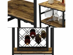 Online Vicco Botellero roble rústico 50x35x100 vela Color natural oscuro