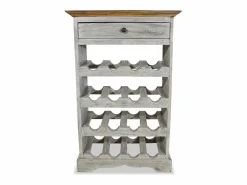 Botellero de madera maciza reciclada 55x23x85 cm ES665872 Marru00f3n