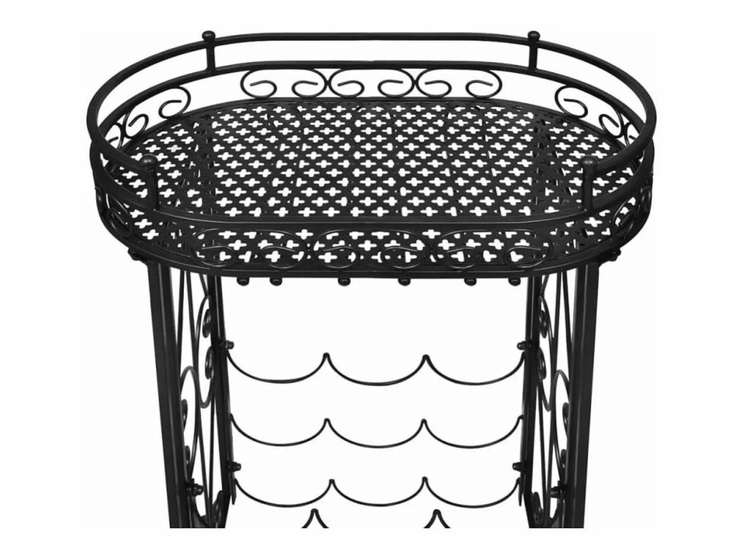 Hot Botellero de metal con soportes para copas para 9 botellas ES761678 Botellero|Accesorios Para Vino Y Bar