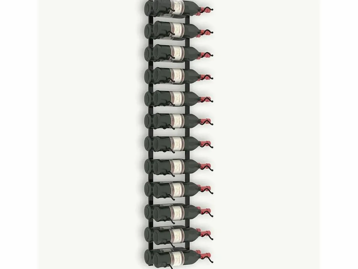 Outlet Botellero de pared para 24 botellas hierro ES858585 Negro