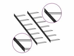Clearance Botellero de pared para 14 botellas 2 unidades metal ES979212 Negro