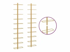 Online Botellero de pared para 10 botellas 2 unidades metal ES311299 Botellero|Accesorios Para Vino Y Bar