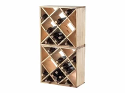 Online Botellero Loreo rejilla de madera marrón claro 2 piezas Botellero|Accesorios Para Vino Y Bar