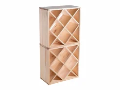 Online Botellero Loreo rejilla de madera marrón claro 2 piezas Botellero|Accesorios Para Vino Y Bar