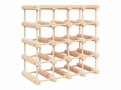 Botellero para 20 botellas madera maciza pino 46,5x23x46,5 cm ES782694