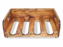 Clearance Botelleros para 16 botellas 4 uds madera maciza reciclada ES182196 Botellero|Accesorios Para Vino Y Bar