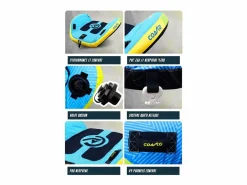 Best COASTO Boya remolcada Beagle 175 x 150 cm - Nylon 420 D - PVC 26G - 4 asas de neopreno - Carga máxima 154 kg - 2 plazas Azul