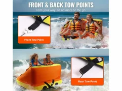 Boya Remolcada Inflable SucceBuy, para 1 a 2 Pasajeros, 154 kg, con Asientos y Espaldar