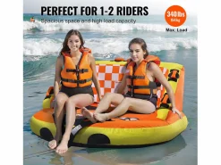 Boya Remolcada Inflable SucceBuy, para 1 a 2 Pasajeros, 154 kg, con Asientos y Espaldar