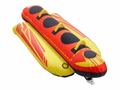Boyera Remolcada Hinchable SucceBuy, Tubo de Deporte Náutico Hinchable para 1 a 3 Pasajeros, Capacidad de 231 kg Rojo