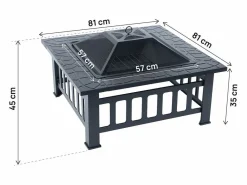 Habitat et jardin Brasero barbacoa 3 en 1 con tapa antibrasas 