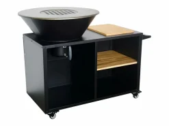 Online Sweeek Brasero barbacoa 80cm + carrito con espacios de almacenamiento Negro