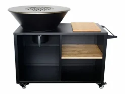 Online Sweeek Brasero barbacoa 80cm + carrito con espacios de almacenamiento Negro