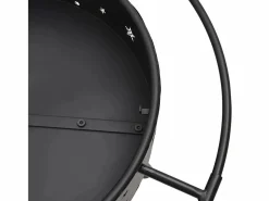 vidaxl Brasero con atizador acero XXL 70 cm Negro