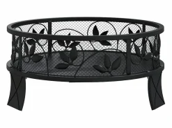 Online vidaxl Brasero con atizador acero XXL 50 cm Negro