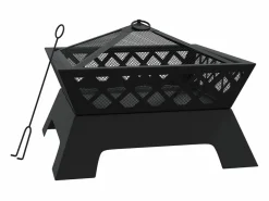 vidaxl Brasero con atizador acero XXL 50 cm