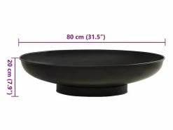vidaxl Brasero de acero 80 cm