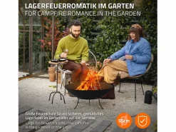 Clearance Brasero de acero basero con 3 patas para barbacoa Ø 55 x 24 cm Brasero