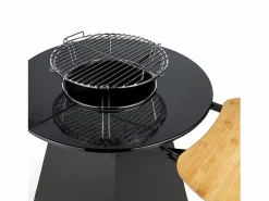 Clearance Somagic Brasero de carbón con placa de hierro fundido esmaltado Negro