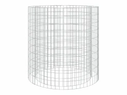 Hot vidaxl Brasero de gaviones hierro galvanizado Ø100 cm Plateado
