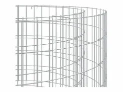 Hot vidaxl Brasero de gaviones hierro galvanizado Ø100 cm Plateado
