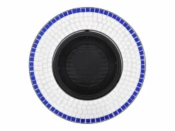 Hot vidaxl Brasero de mosaico cerámica y blanco 68 cm Azul