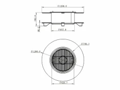 Vente-unique Brasero plancha grill con estante de leña, Ancho 120 x Prof. 120 x Alt. 40 cm, BARCENA