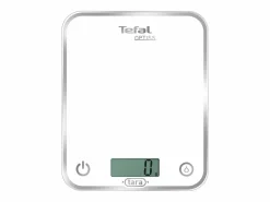 Sale Tefal Báscula de Cocina Electrónica BC5000 5kg Precisión 1g Plataforma de Vidrio Ultra-Delgada con Almacenamiento en Pared Blanco