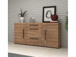 New Petits-Meubles Bufé 2 puertas 3 cajones Louis Madera Marru00f3n