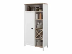 Hot Buffet Cocina Coper Botellero 1 Puerta 9 Estantes /Roble 95x185 cm Aparador De Cocina